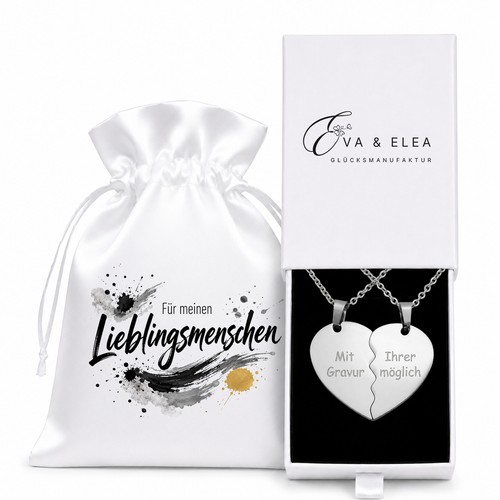 Partnerketten mit gravur liebe - gravur,