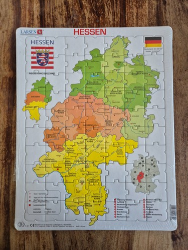 Larsen puzzle hessen landkarte - hessen,
