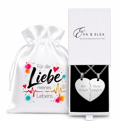 Partnerketten mit gravur - mit, liebe