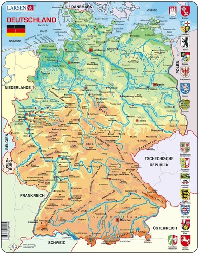 Larsen puzzle deutschlandkarte - larsen,
