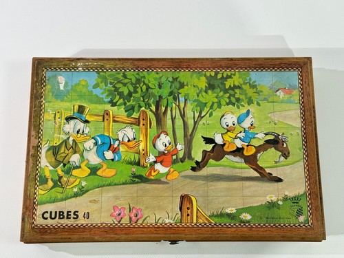 Vintage holz würfel puzzle - holz,